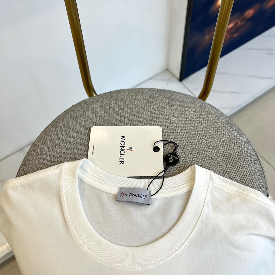 一比一蒙口純棉短袖圓領短袖T恤白色