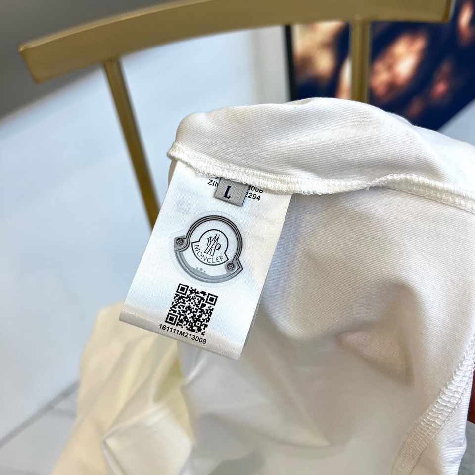 一比一蒙口純棉短袖圓領短袖T恤白色