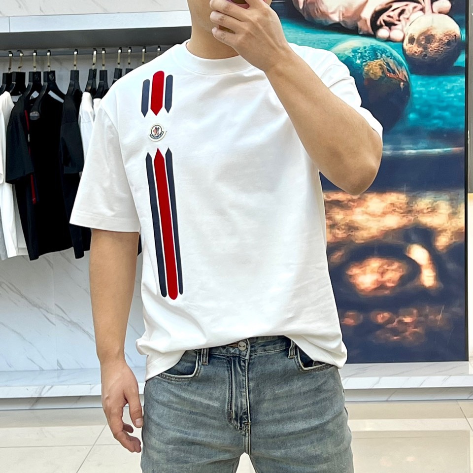 頂級原單蒙口刺繡logo男裝圓領短袖T恤健身肌肉T恤