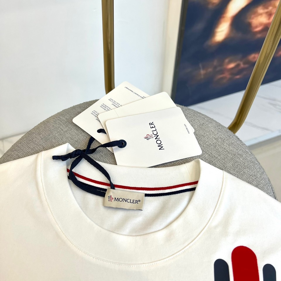 頂級原單蒙口刺繡logo男裝圓領短袖T恤健身肌肉T恤