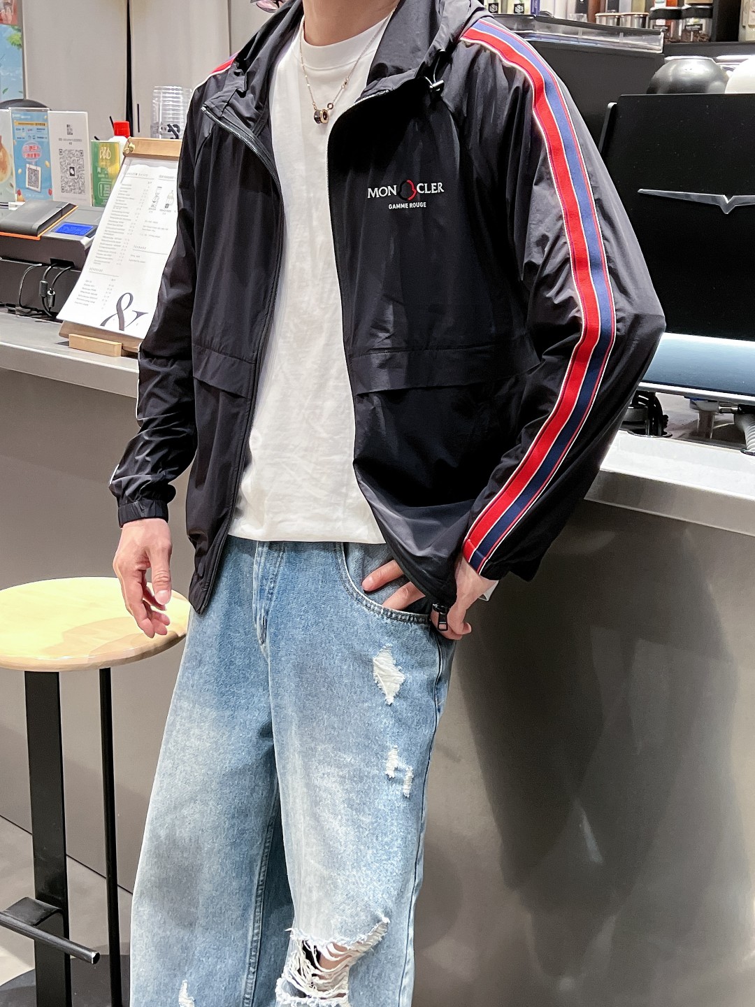 2024新品防曬服連帽多功能薄款夾克外套蒙口高仿夾克