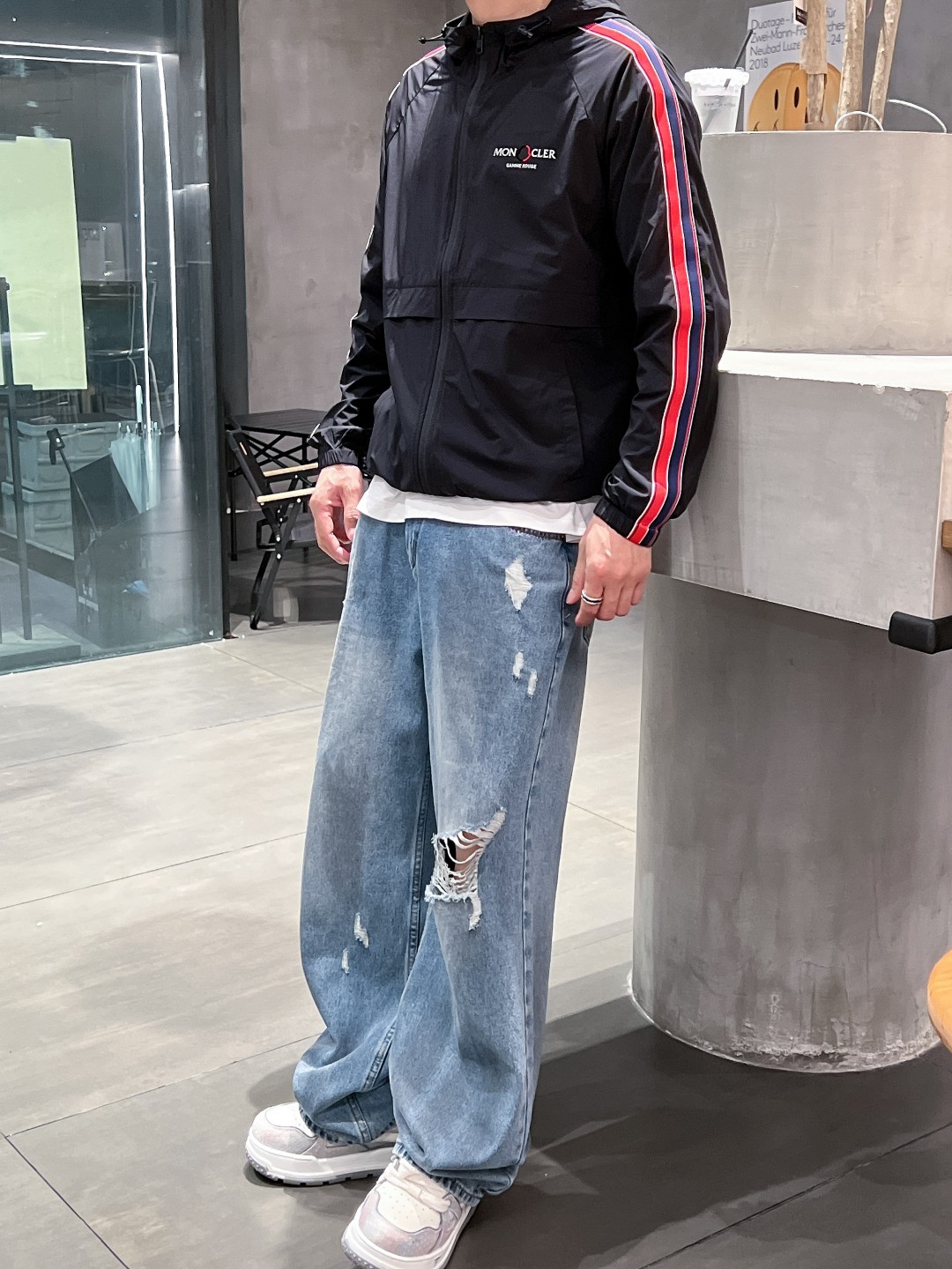 2024新品防曬服連帽多功能薄款夾克外套蒙口高仿夾克