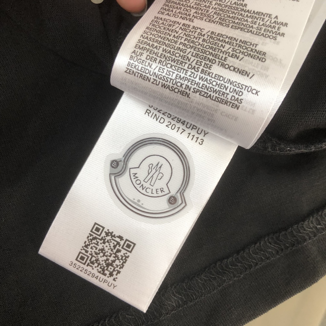 頂級A貨蒙口2024新品高棉度純棉專櫃同步純棉短袖圓領T恤