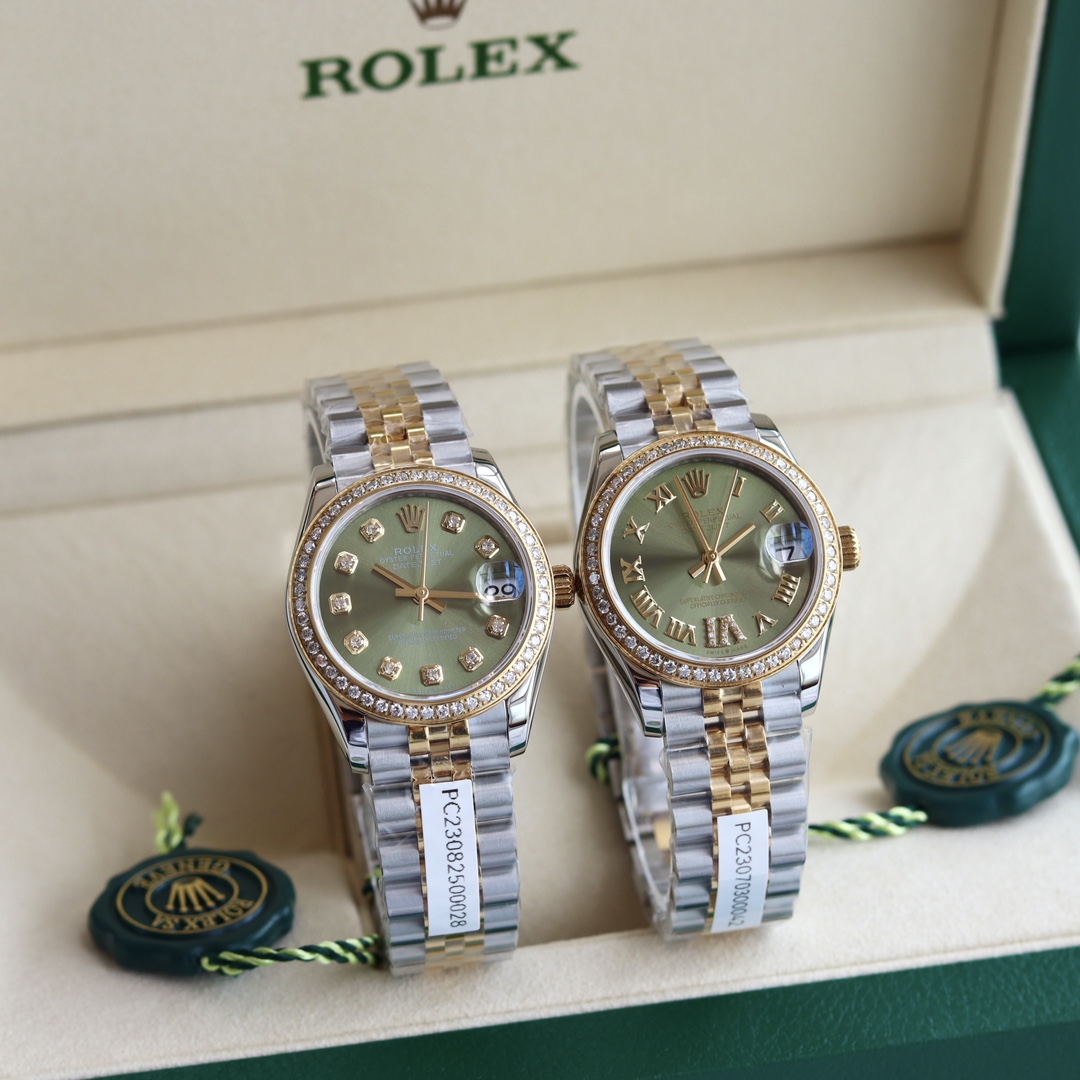 最強版本勞力士Rolex高仿女款日誌腕錶手錶鑲入磚石 瑞士機芯 手錶