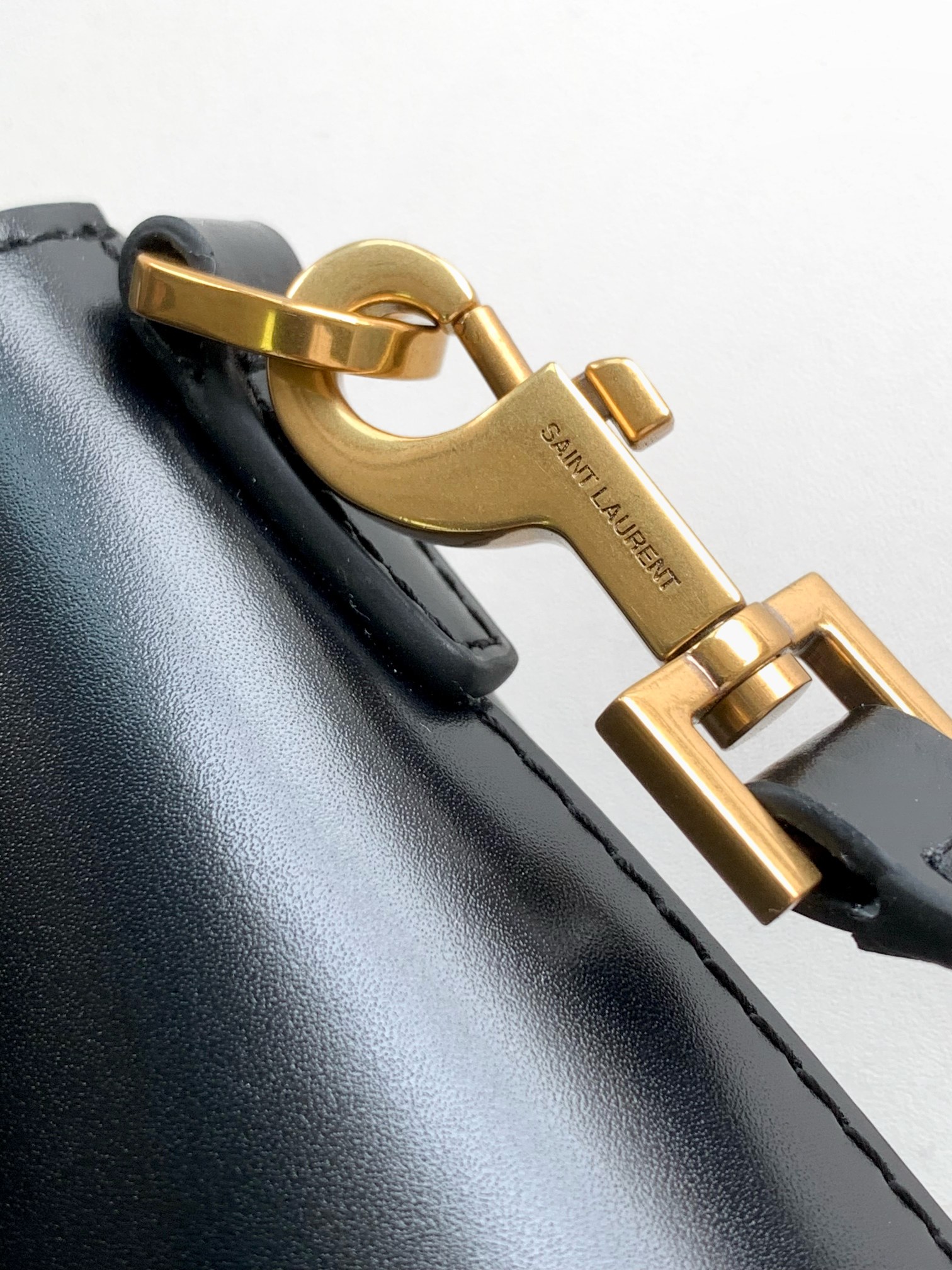 原單複刻YSL聖羅蘭包包 saint laurent box皮革toy購物袋 黑色