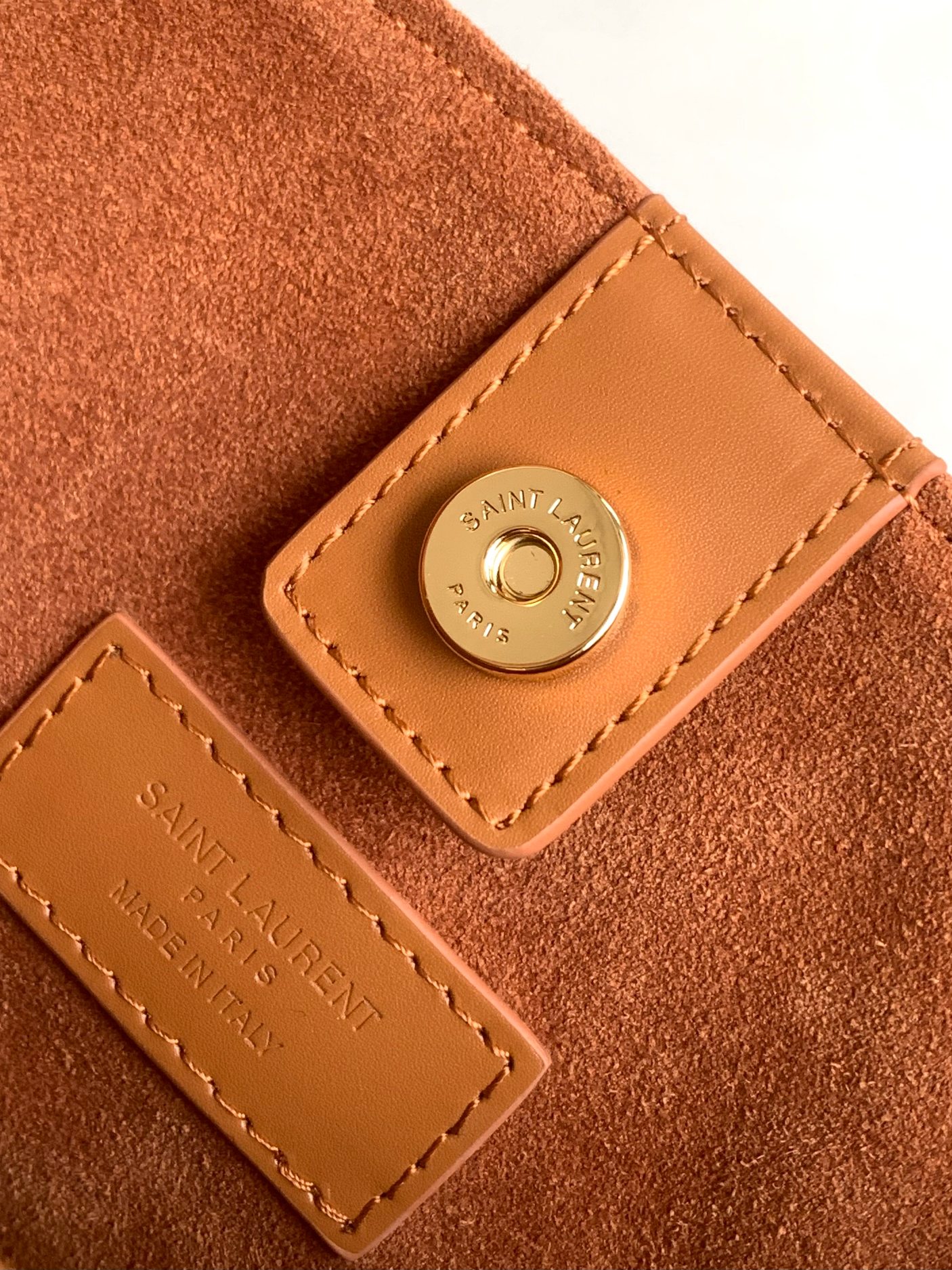 原單複刻YSL聖羅蘭包包 saint laurent box皮革toy購物袋 棕色