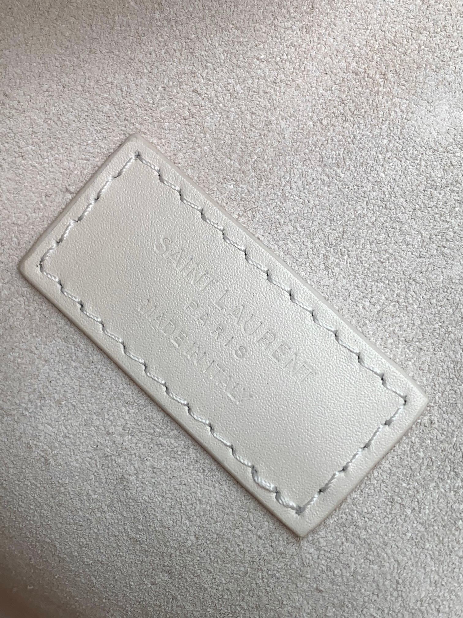 原單複刻YSL聖羅蘭包包 saint laurent box皮革toy購物袋 白色
