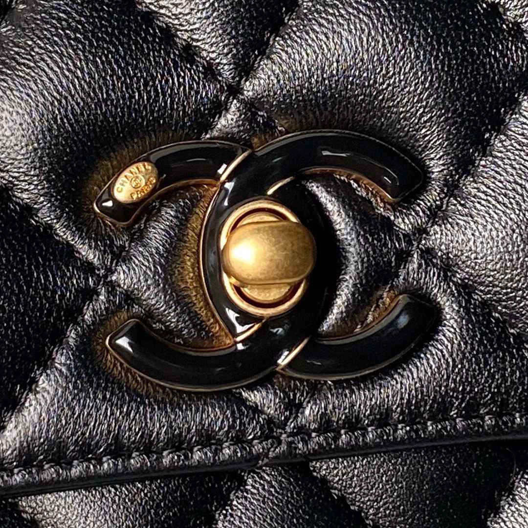CHANEL香奈兒精仿woc系列黑色單肩包斜挎包鏈條包