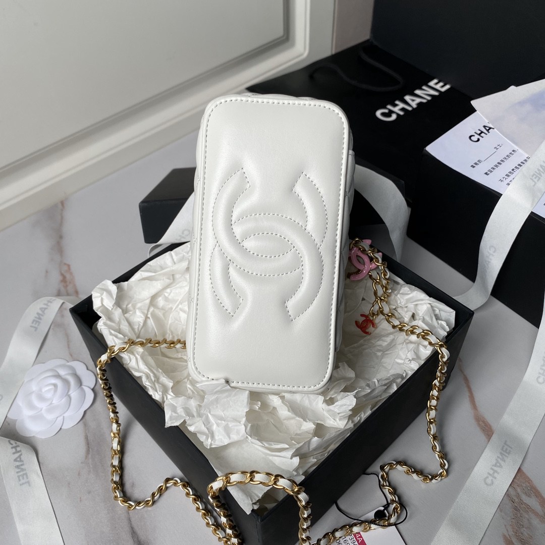 CHANEL香奈兒頂級新品女士羊皮化妝包單肩包mini形狀
