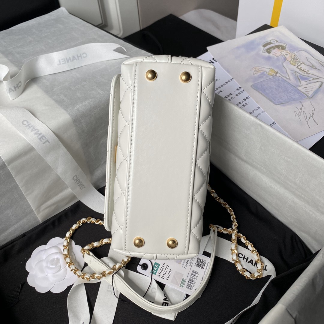 cocohandle經典系列CHANEL香奈兒斜挎包手提包mini白色