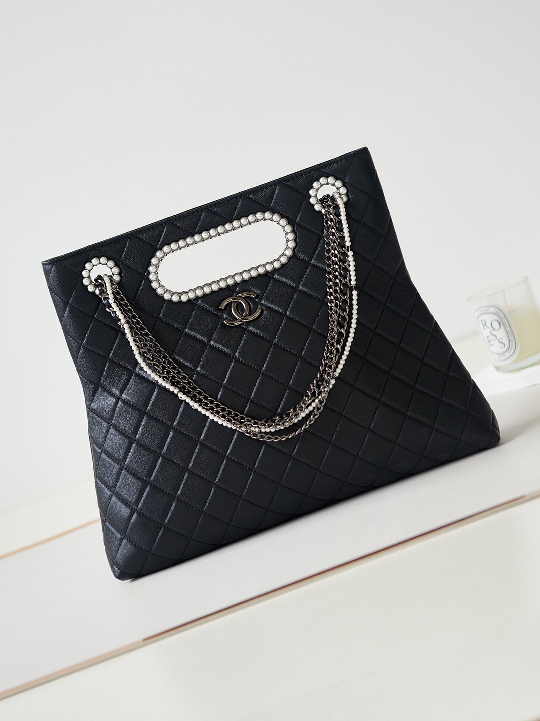 CHANEL香奈兒頂級奢侈品超級無敵黑色鏈條斜挎包單肩包