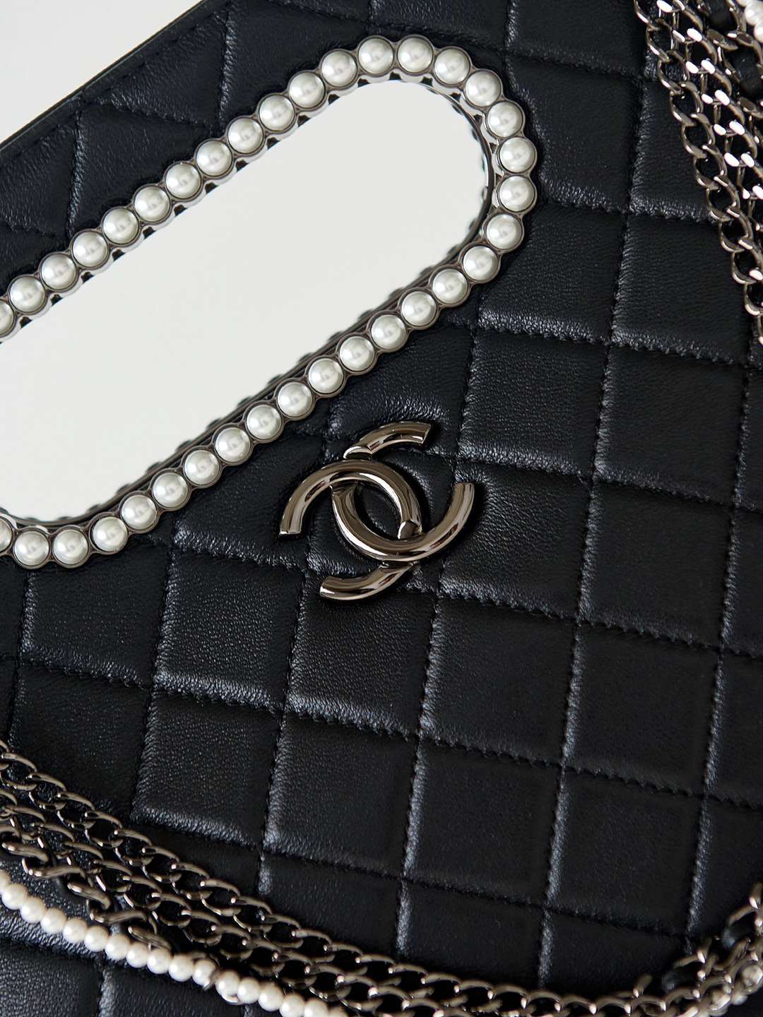 CHANEL香奈兒頂級奢侈品超級無敵黑色鏈條斜挎包單肩包