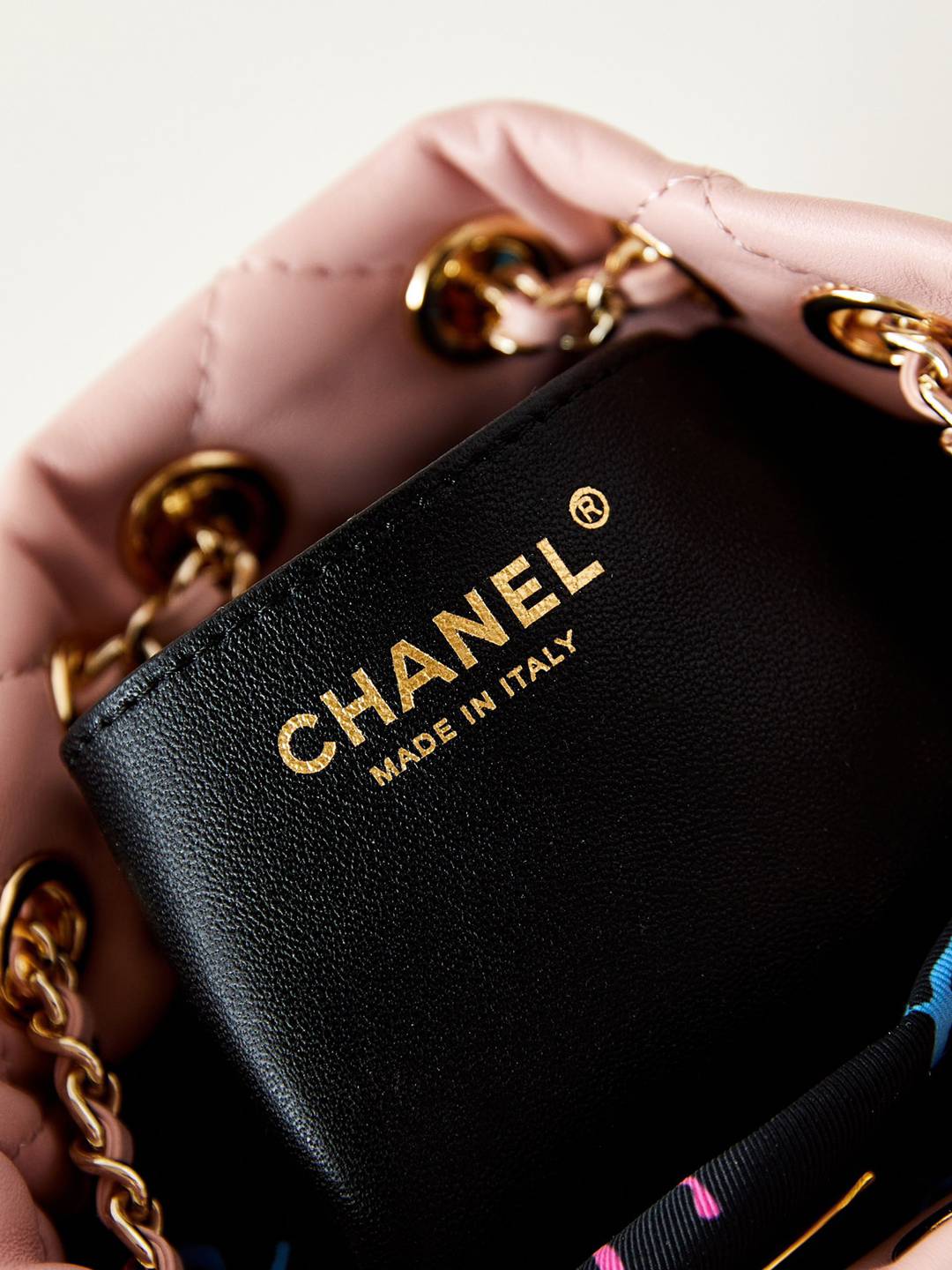 專櫃同步CHANEL羊皮材質奢侈品復刻水桶包單肩包錢包