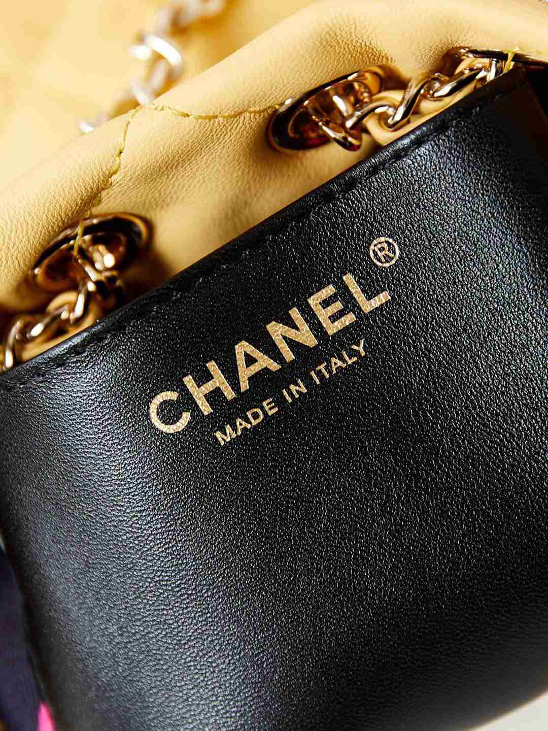 CHANEL高仿羊皮材質水桶包單肩包錢包