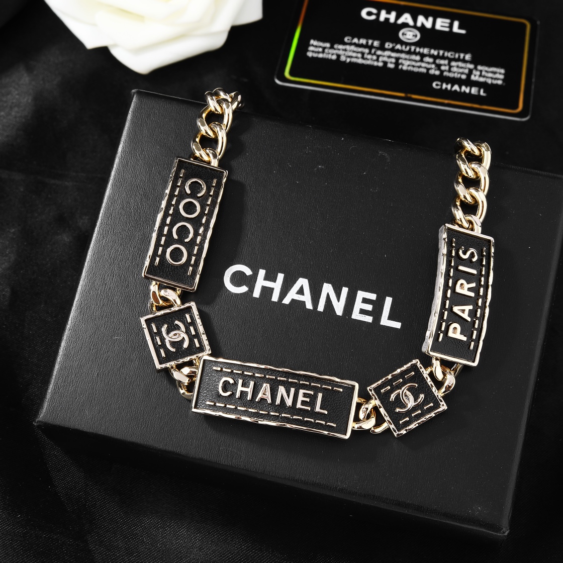 高仿CHANEL專櫃同步雙C黃銅材質女款項鏈超級好看