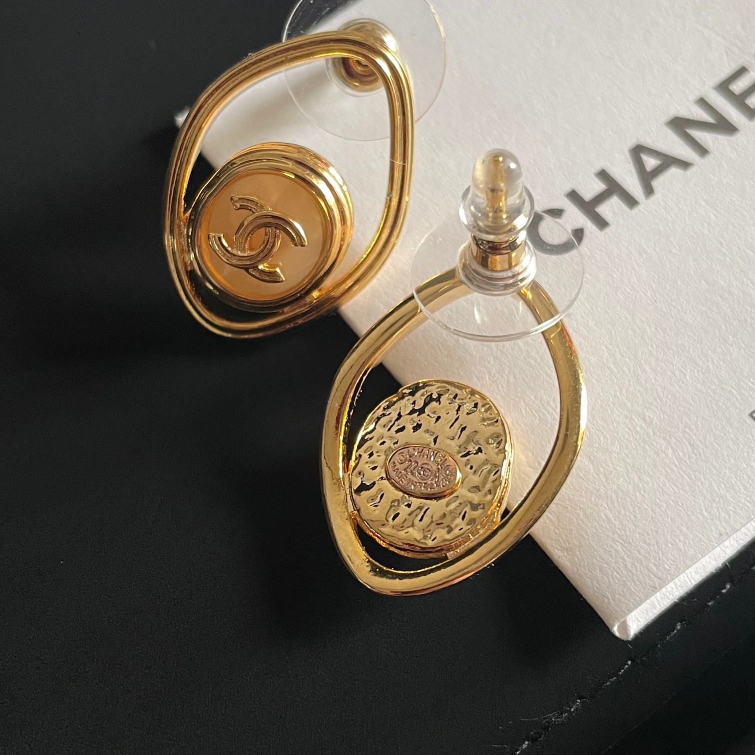 非常顯氣質CHANEL香奈兒原版復刻雙C耳釘女款耳環