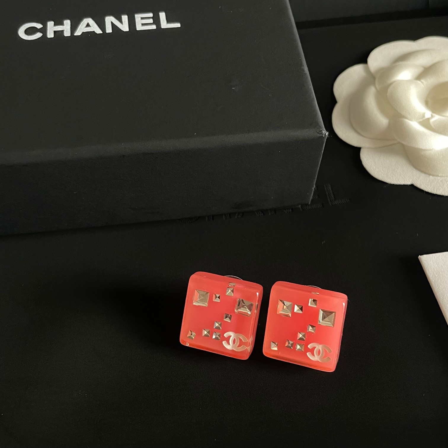 CHANEL香奈兒頂級原單雙C耳釘女款耳環 非常顯氣質