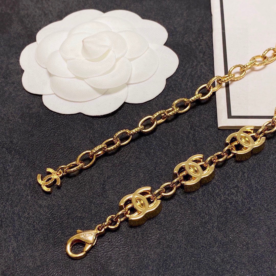 高仿CHANEL雙C中古銅色粗項鏈專櫃同步