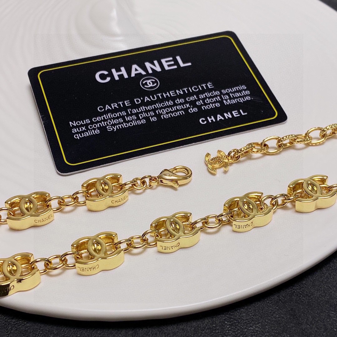 高仿CHANEL雙C中古銅色粗項鏈專櫃同步