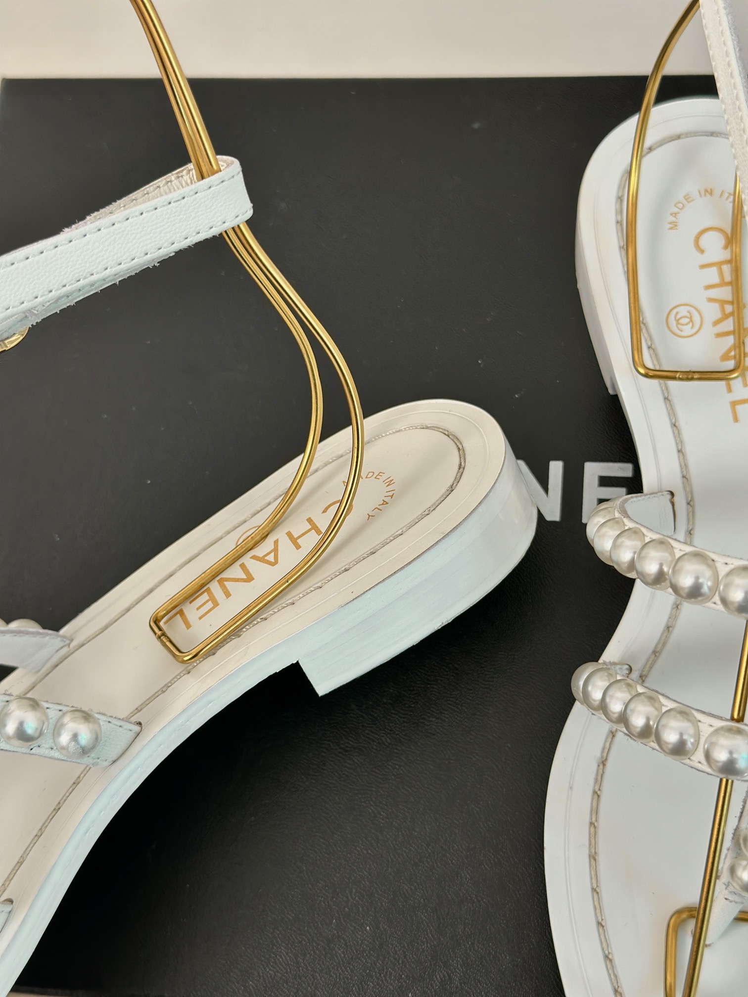 雙C頂級復刻奢侈品意大利羊皮製作CHANEL香奈兒高仿涼鞋沙灘鞋平底涼鞋