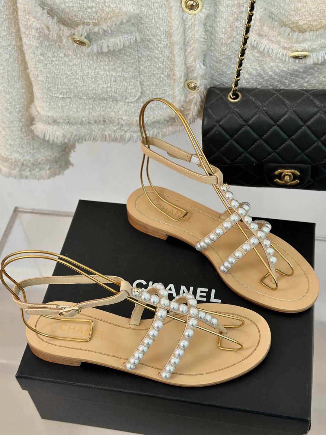 CHANEL香奈兒頂級復刻羊皮原單平底鞋