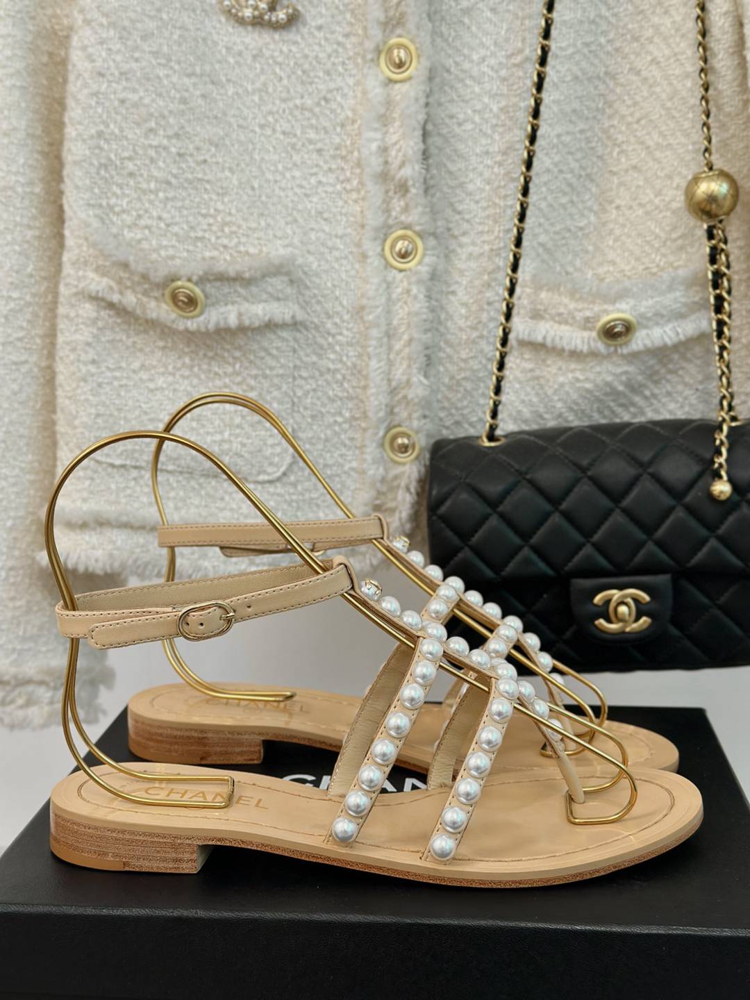 CHANEL香奈兒頂級復刻羊皮原單平底鞋