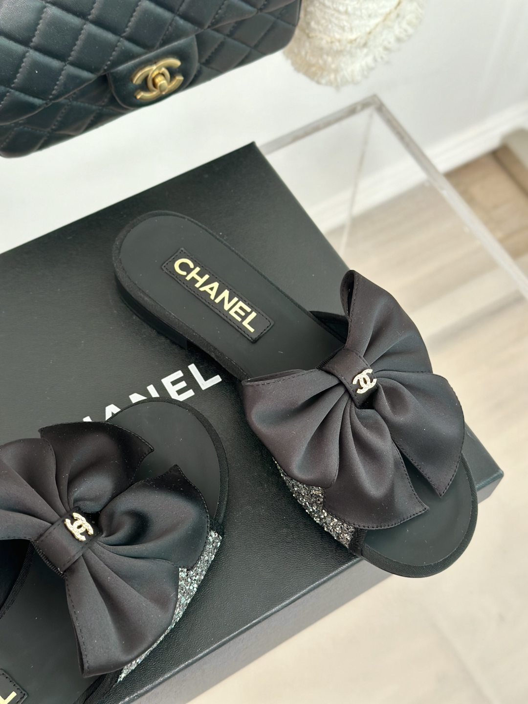 頂級一比一奢侈品CHANEL香奈兒女款鞋子鏈條涼鞋