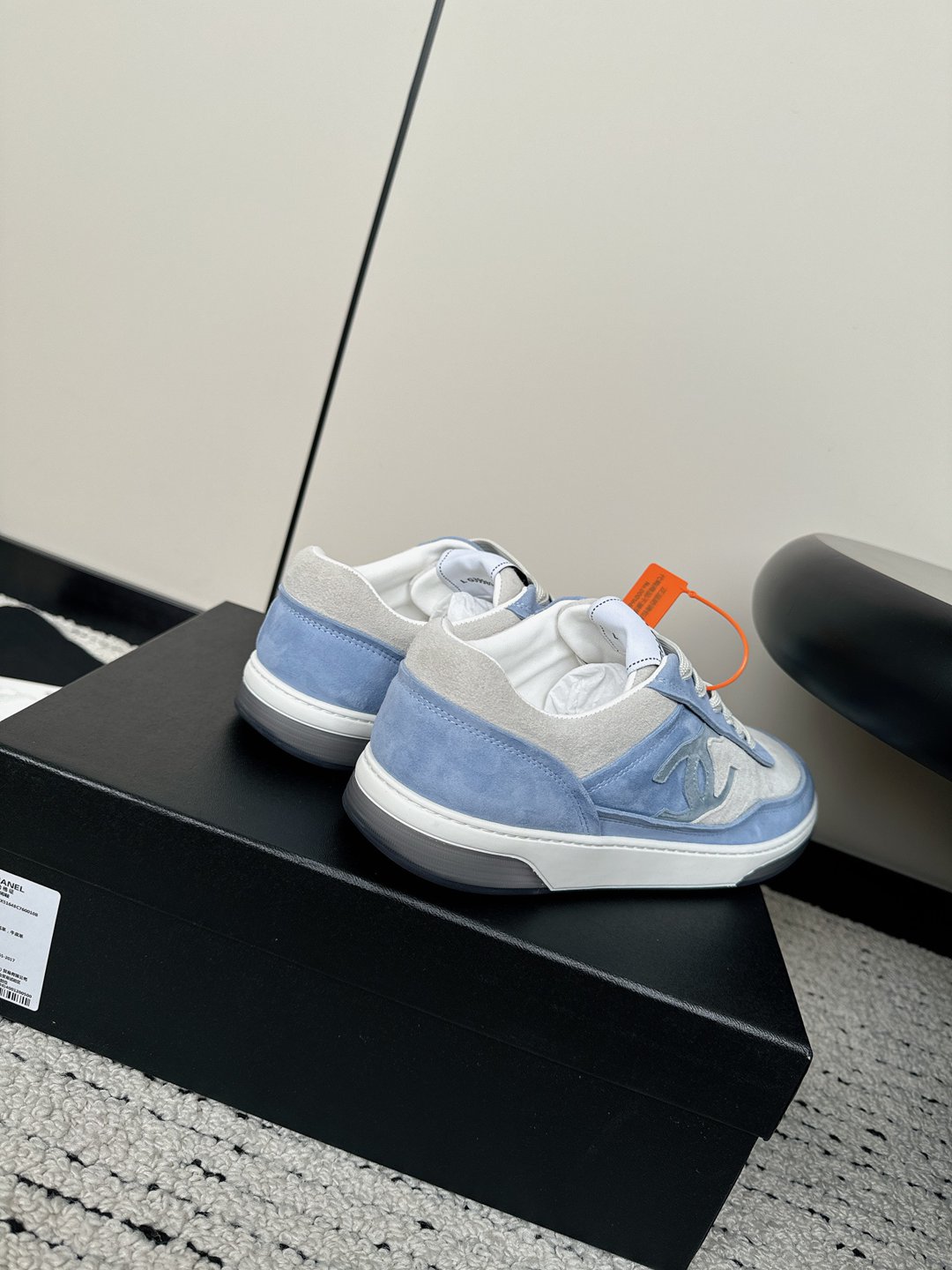 男女同款2024新品CHANEL香奈兒頂級原單全皮熊貓鞋休閒鞋 藍色