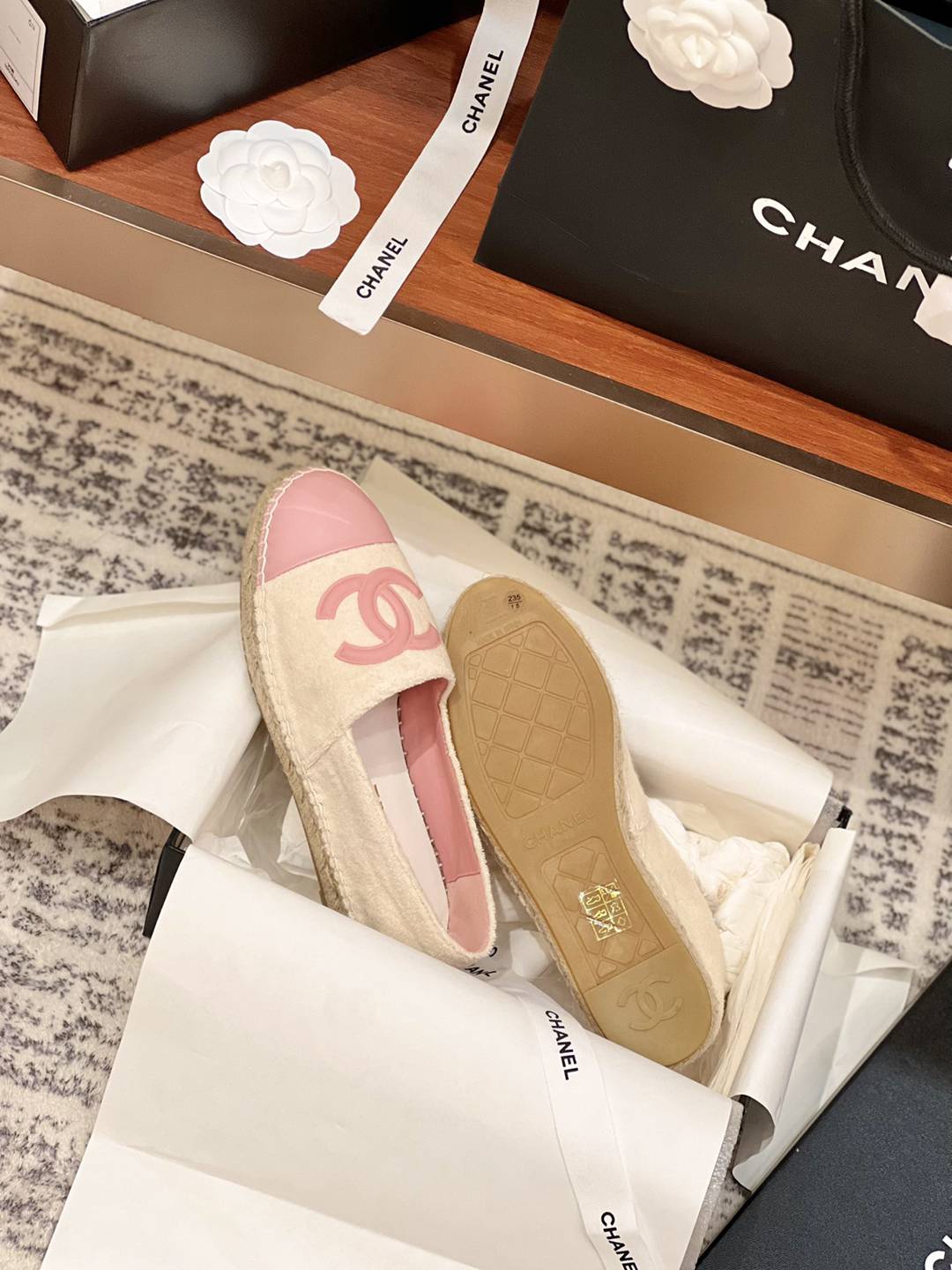 官網同步一比一復刻CHANEL Espadrilles漁夫鞋 女款休閒鞋