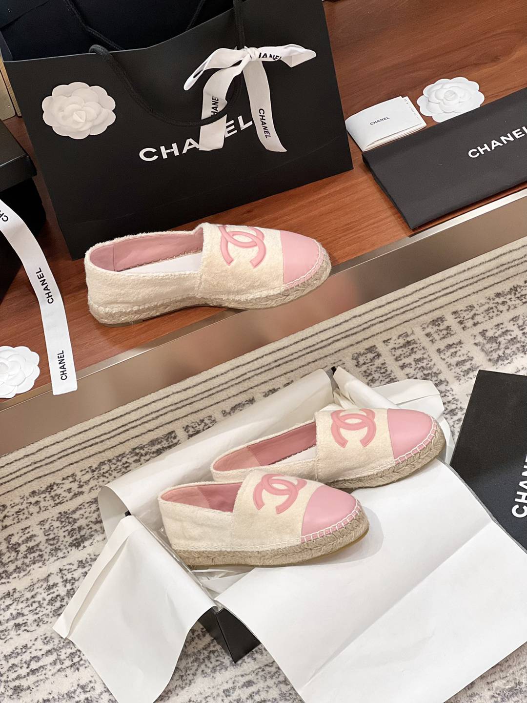 官網同步一比一復刻CHANEL Espadrilles漁夫鞋 女款休閒鞋