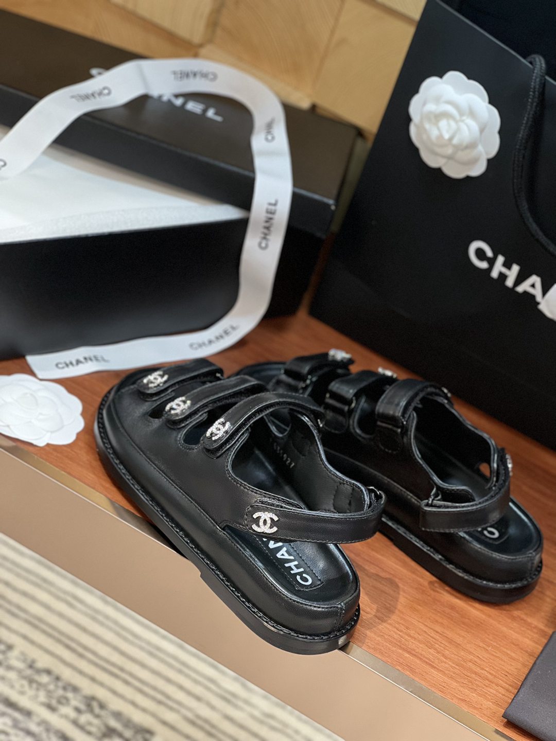 頂級原單CHANEL一比一休閒鞋 羊皮內裡沙灘鞋 運動休閒鞋