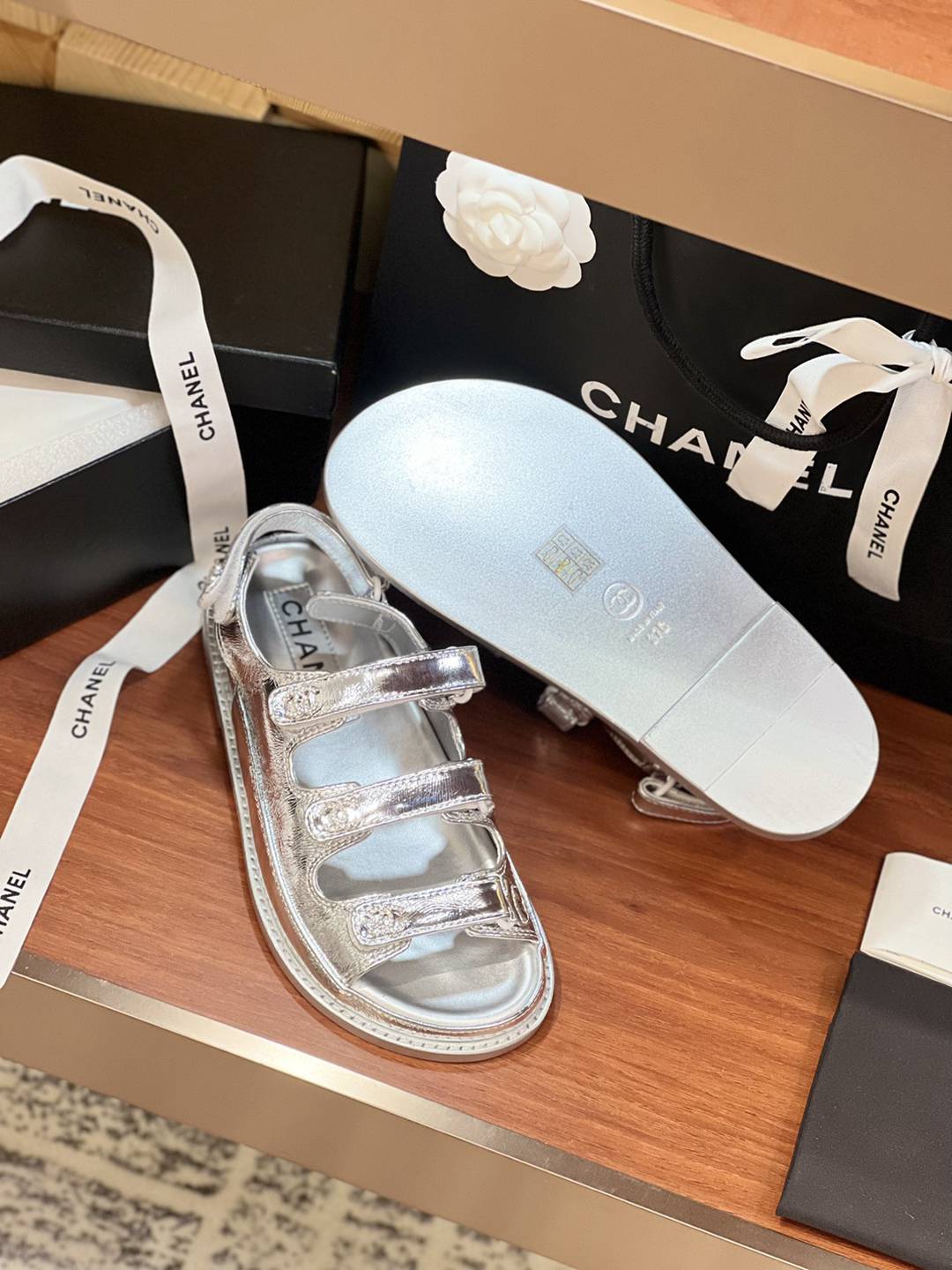 頂級A貨真皮大底搞版本CHANEL沙灘鞋休閒鞋