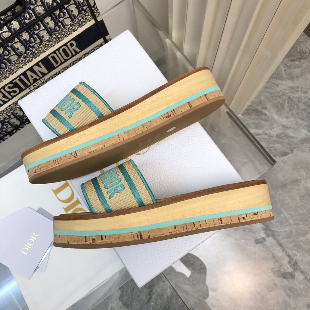 DIOR頂級一比一厚低木低涼鞋
