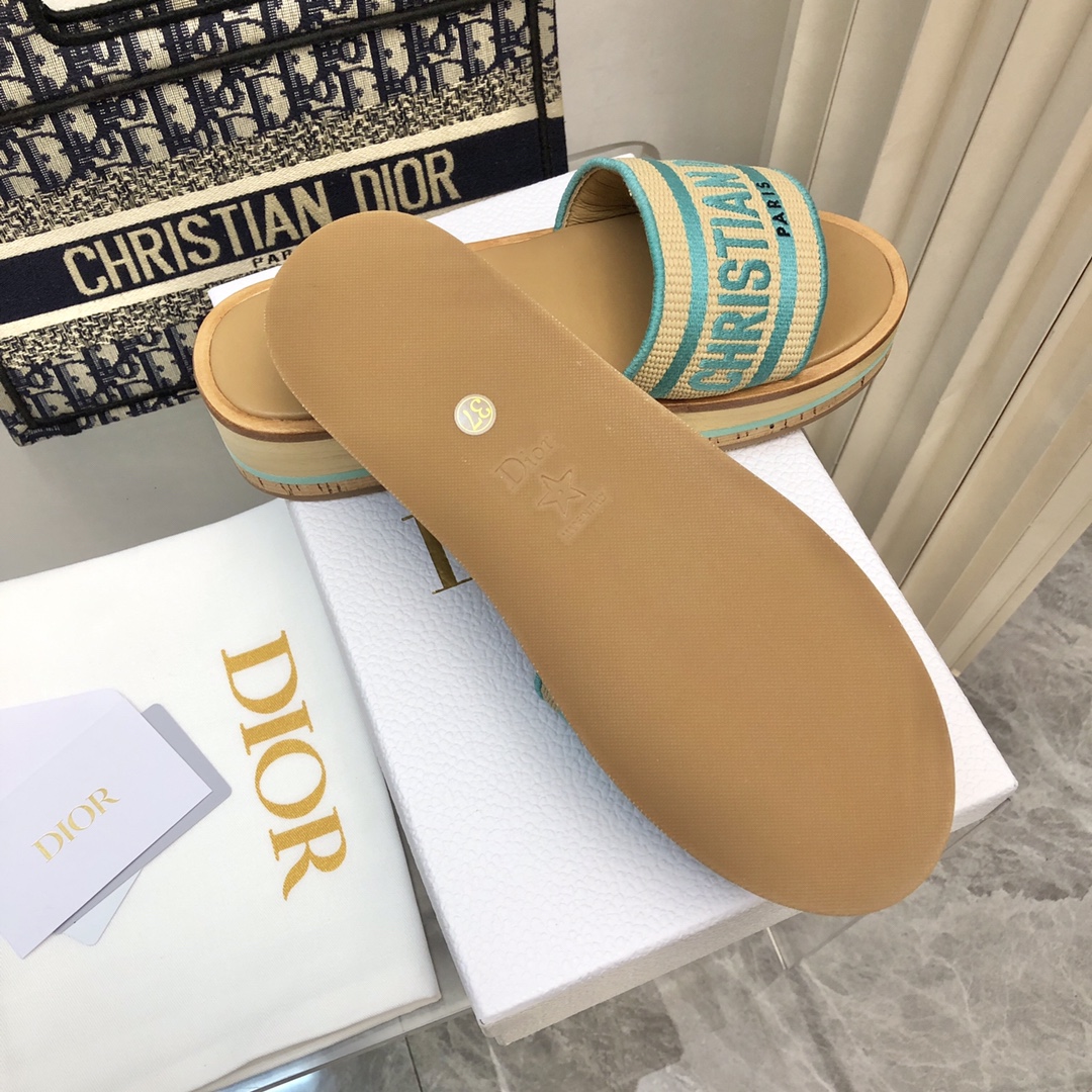 DIOR頂級一比一厚低木低涼鞋