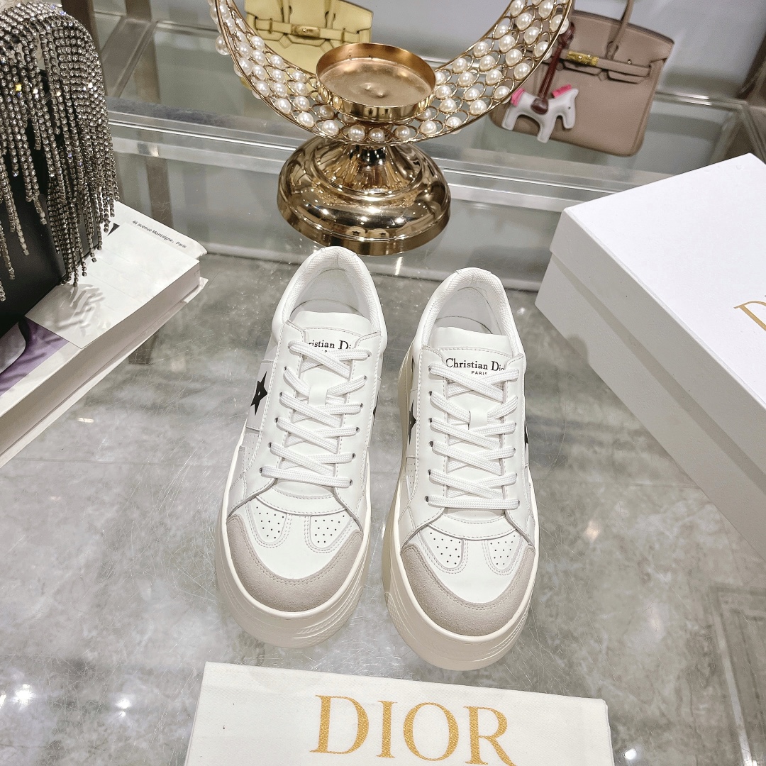 DIOR頂級A貨女款運動休閒鞋內裡透氣網布
