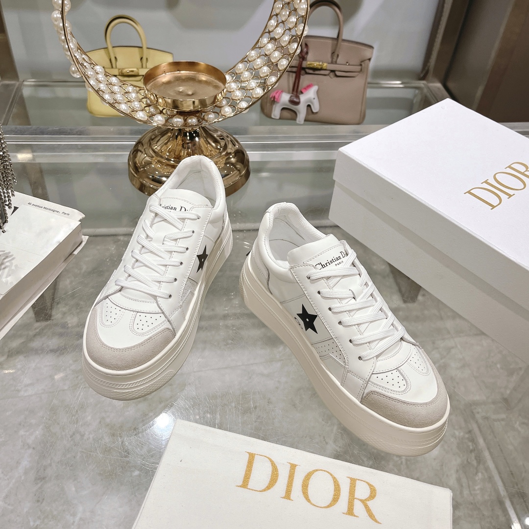 DIOR頂級A貨女款運動休閒鞋內裡透氣網布