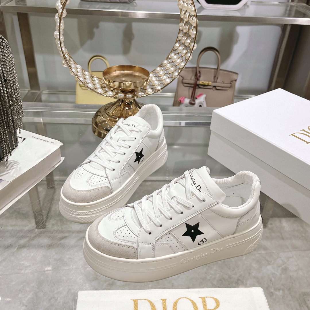 DIOR頂級A貨女款運動休閒鞋內裡透氣網布