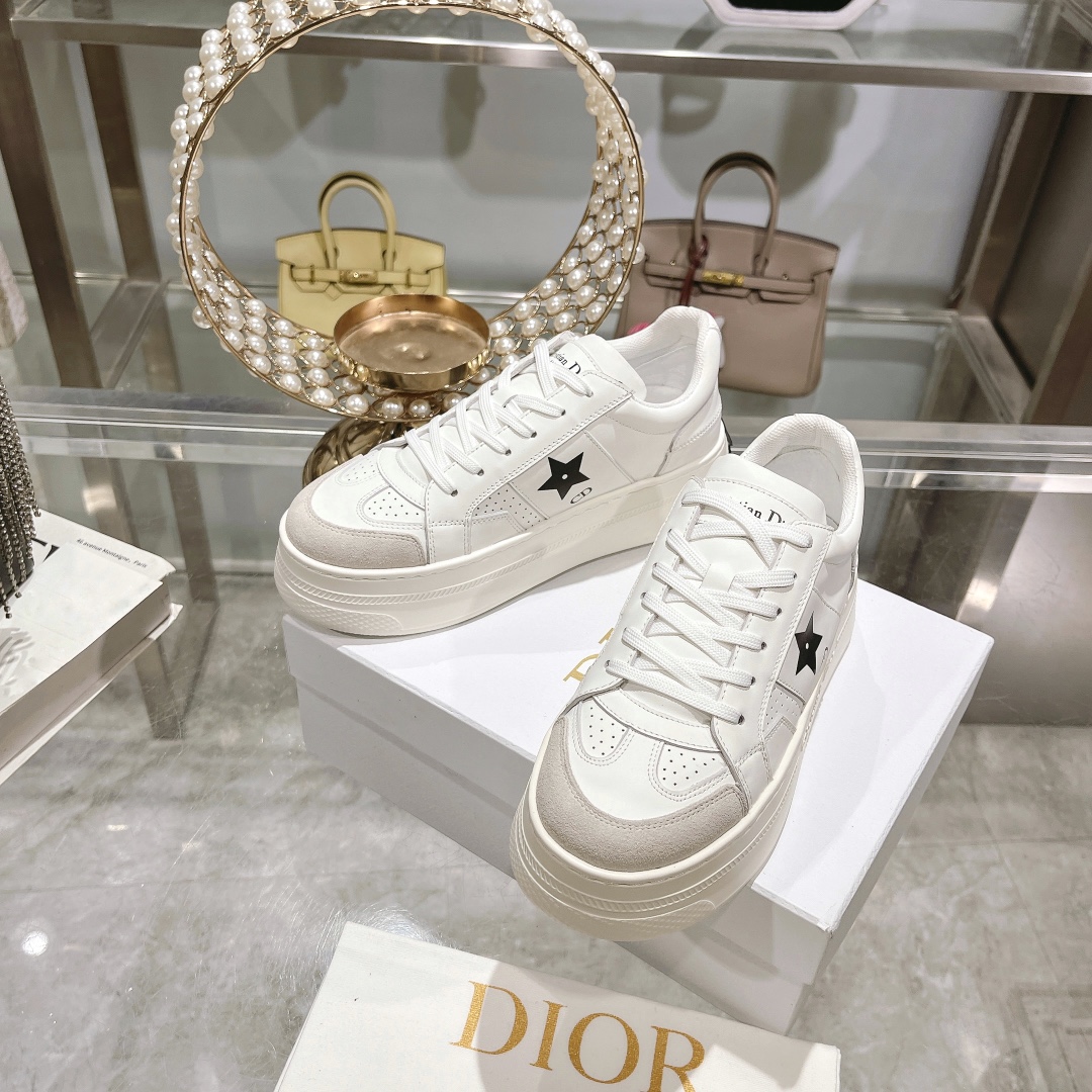 DIOR頂級A貨女款運動休閒鞋內裡透氣網布