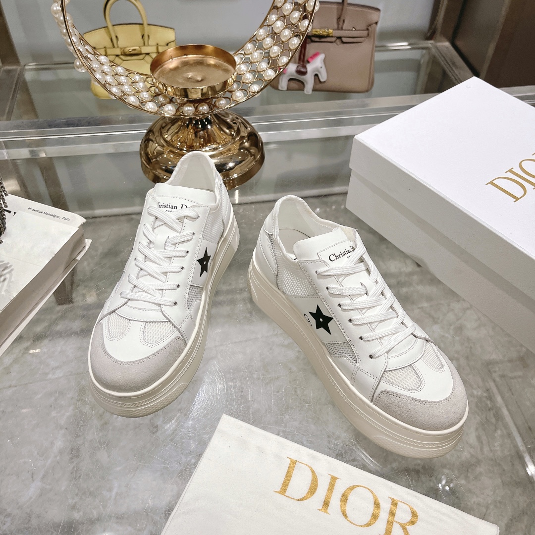 DIOR頂級復刻女士運動休閒鞋 小白色新品
