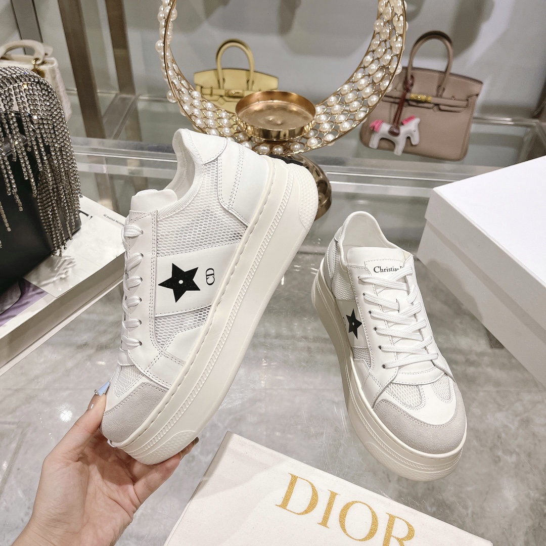 DIOR頂級復刻女士運動休閒鞋 小白色新品