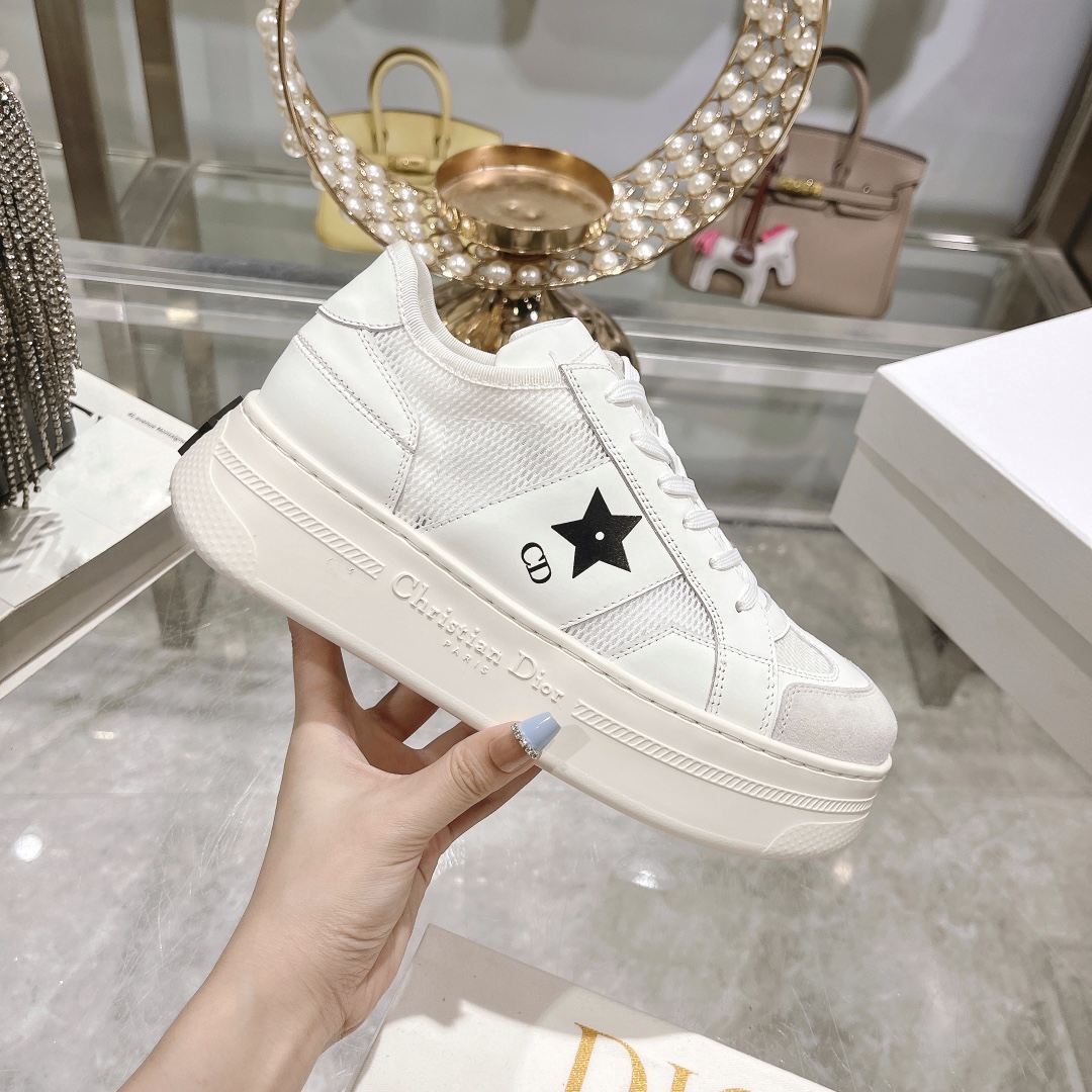 DIOR頂級復刻女士運動休閒鞋 小白色新品