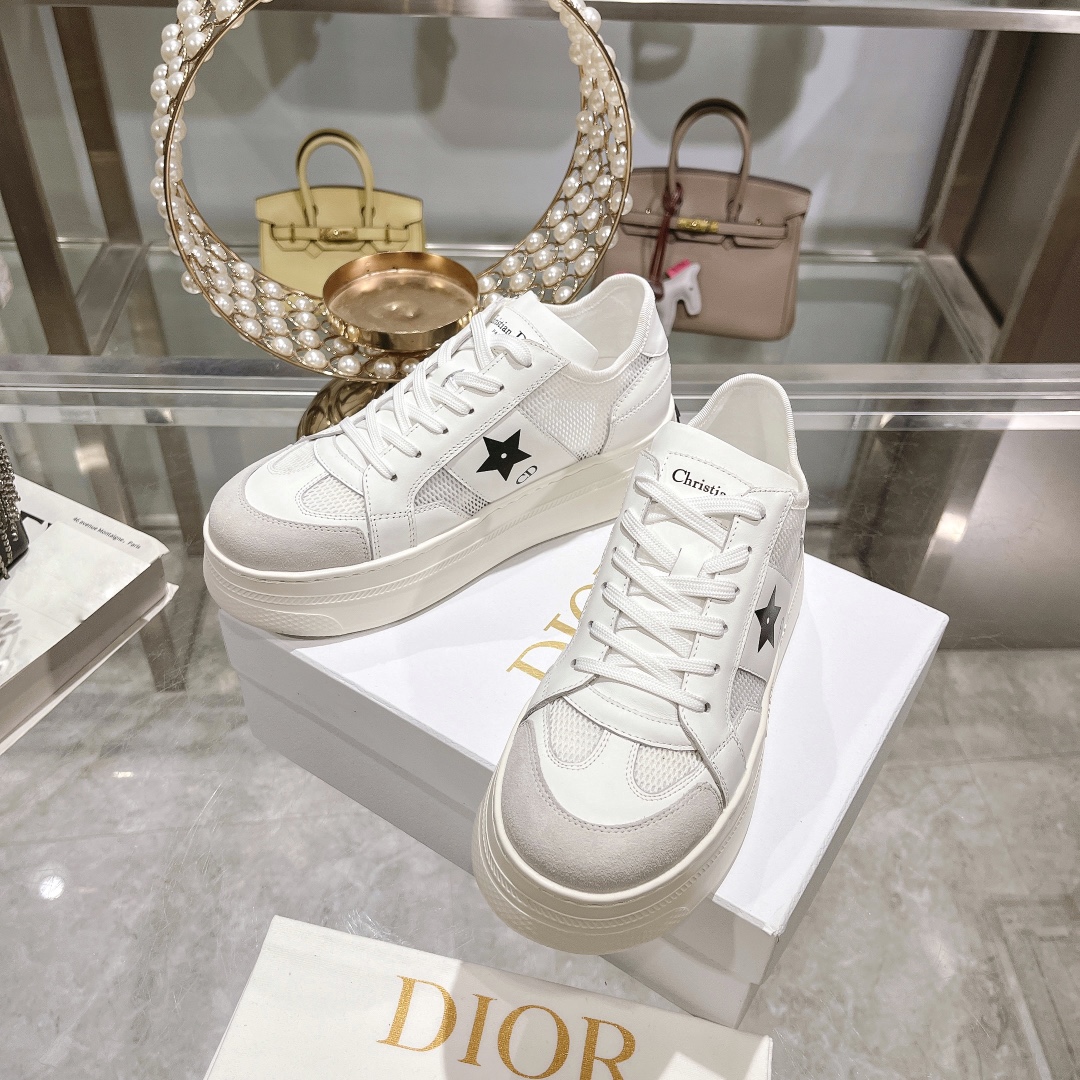 DIOR頂級復刻女士運動休閒鞋 小白色新品