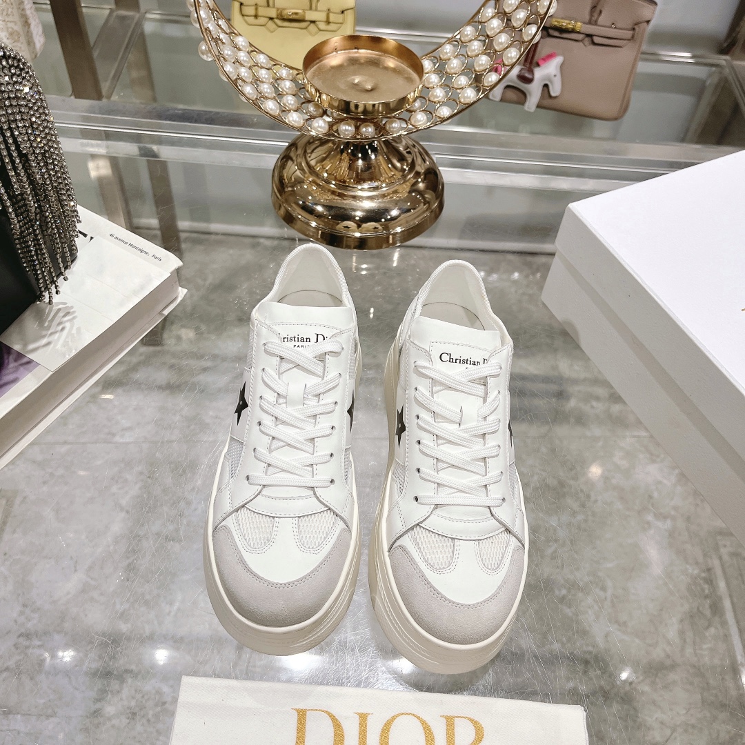 DIOR頂級復刻女士運動休閒鞋 小白色新品