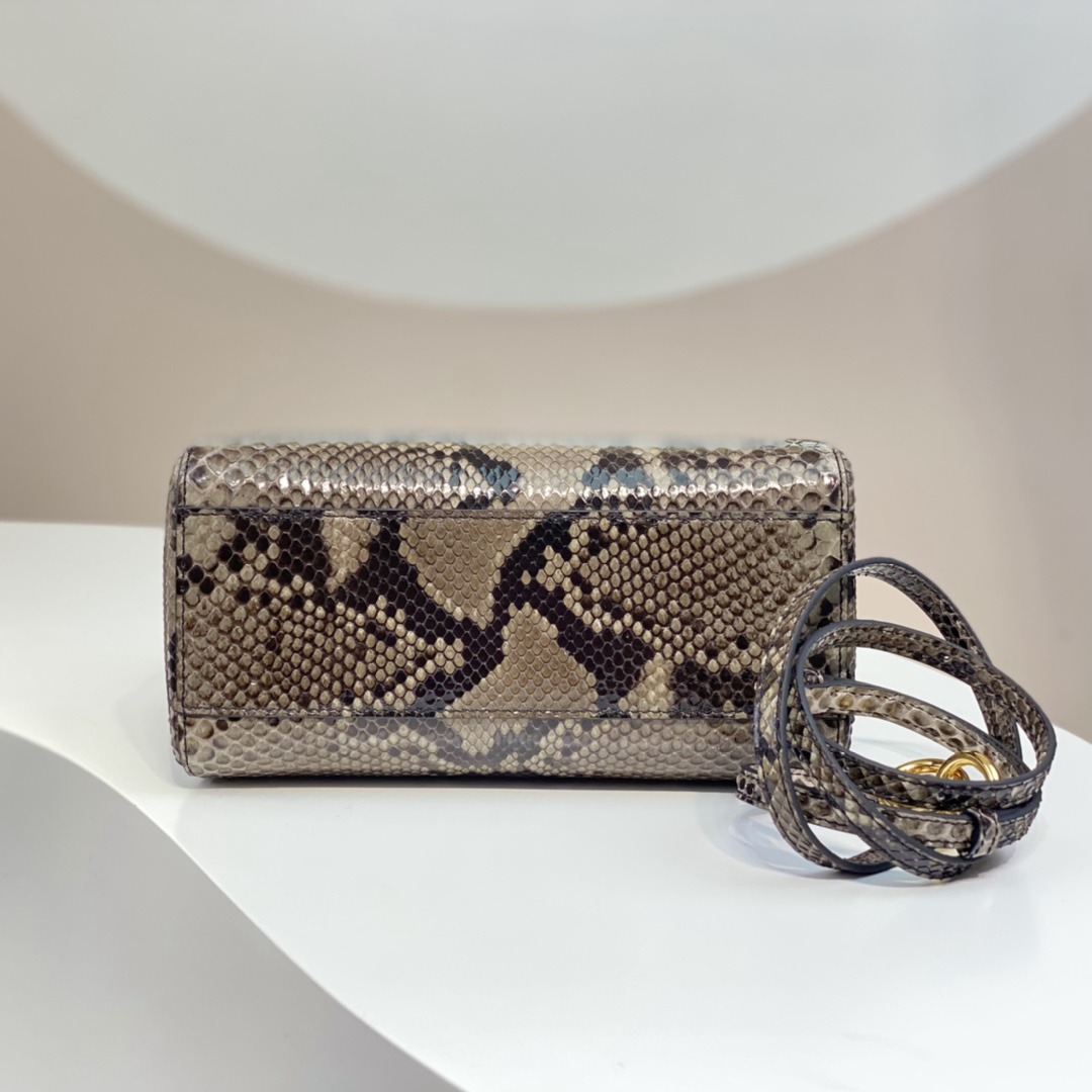 Fendi peekaboo頂級原單mini號蛇皮女款包包手提包