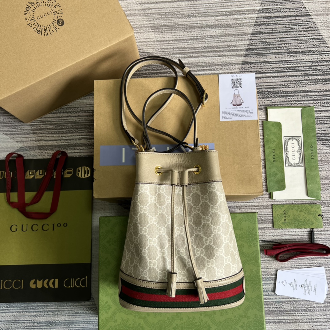 頂級高仿Gucci水桶包中號女款包包古琦