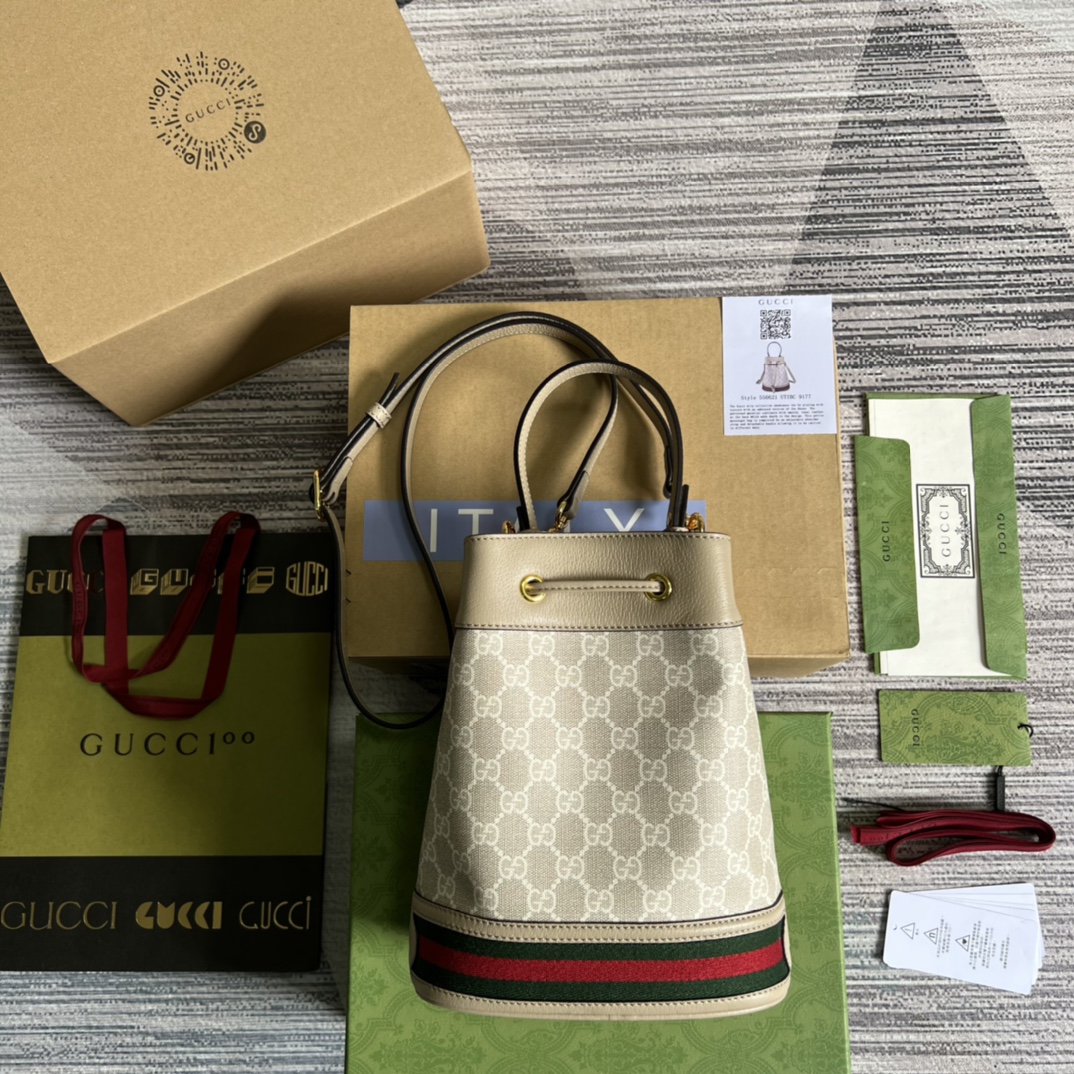 頂級高仿Gucci水桶包中號女款包包古琦