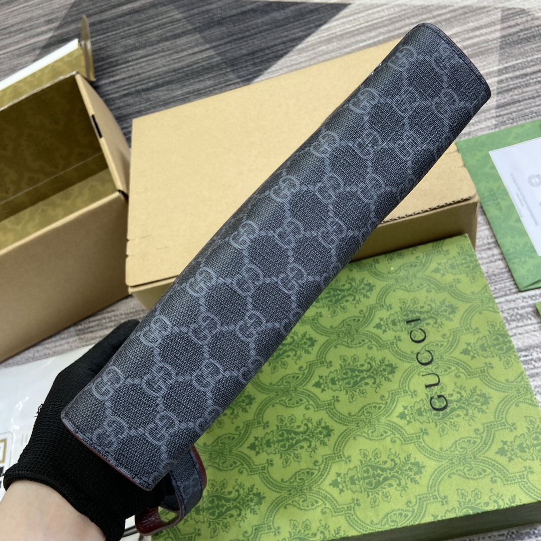 Gucci新品全套包裝男款手拿包高仿包包 頂級面料專櫃同步