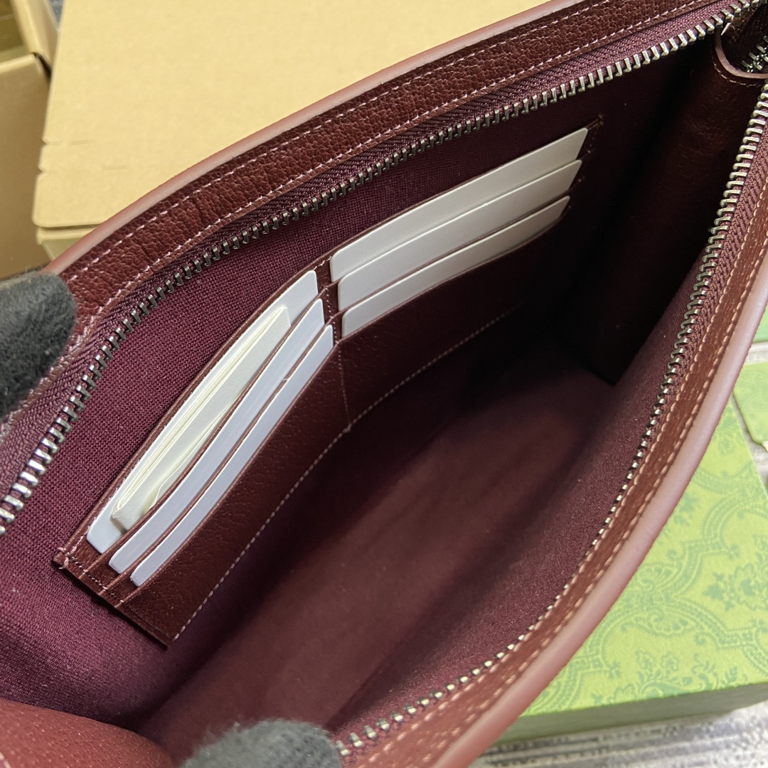 Gucci新品全套包裝男款手拿包高仿包包 頂級面料專櫃同步