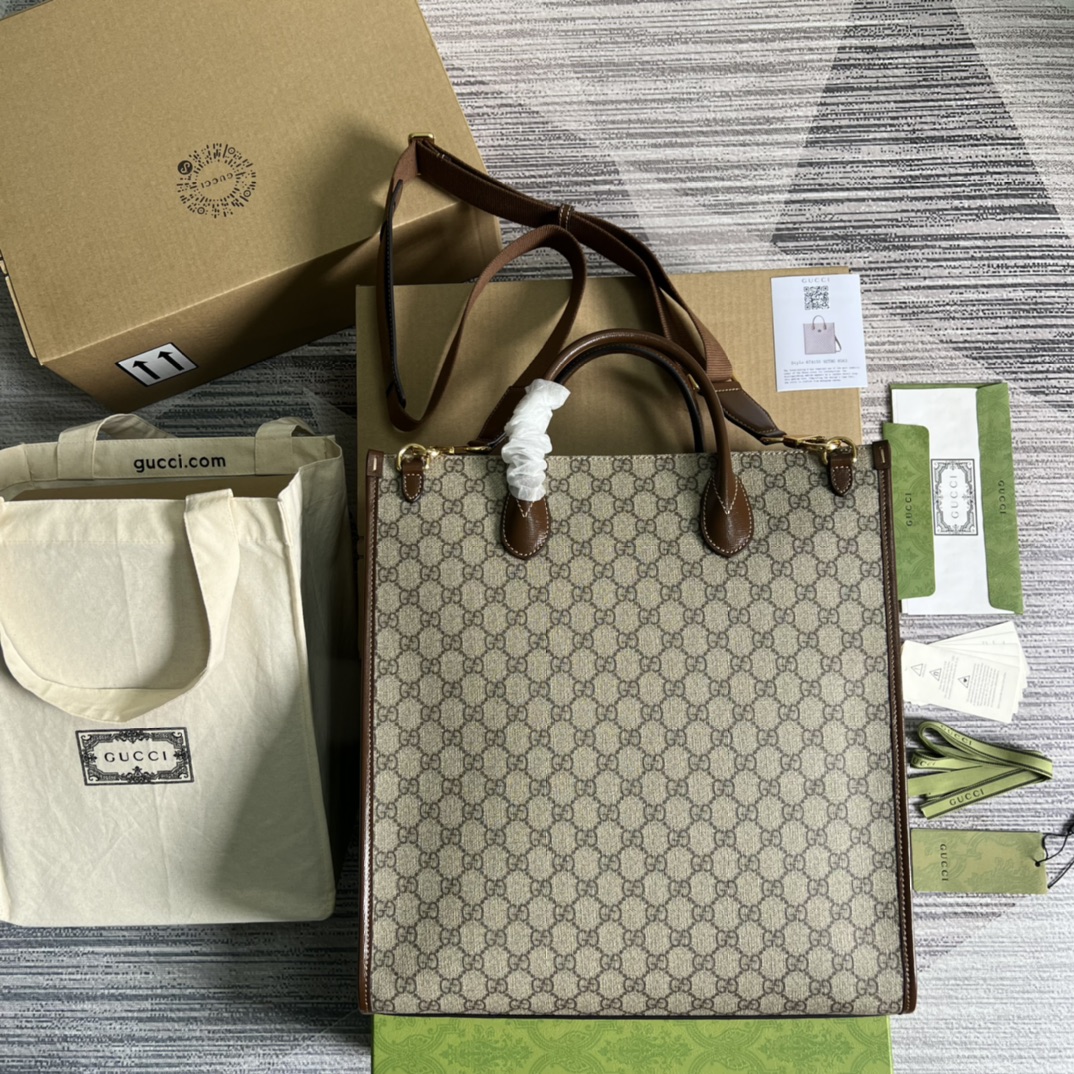 專櫃綠色包裝一比一復刻Gucci古琦托特包單肩包