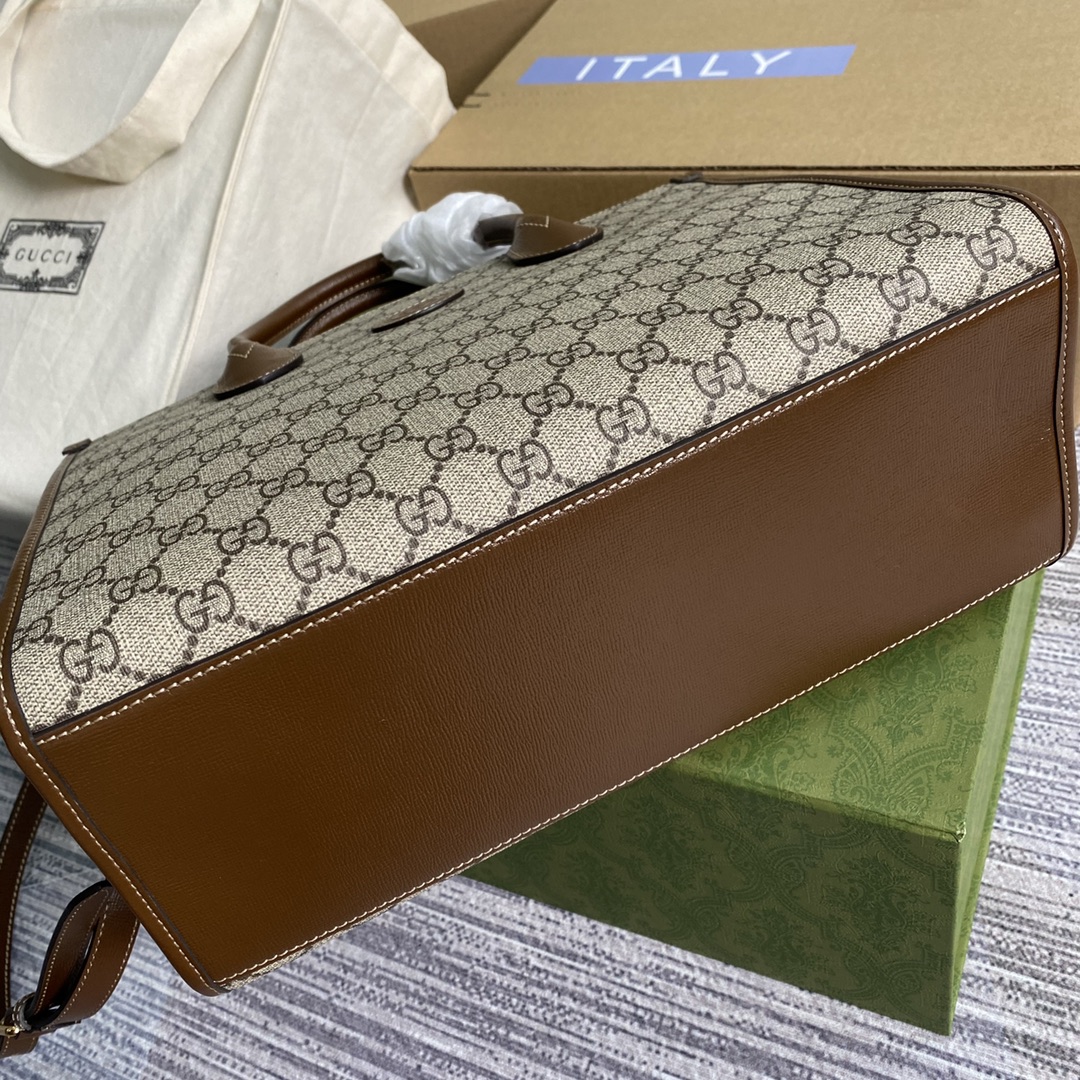 專櫃同步一比一設計Gucci經典大號托特包單肩包